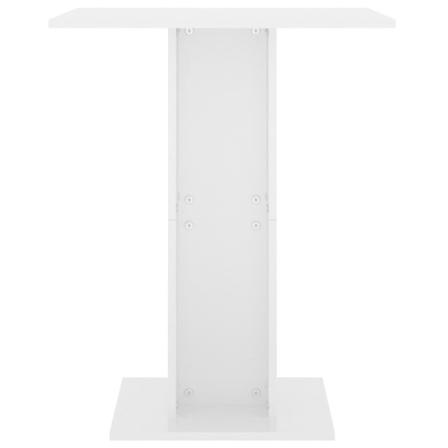 Vidaxl Bistrobord Vit Högglans 60x60x75 Cm Konstruerat Trä Vit