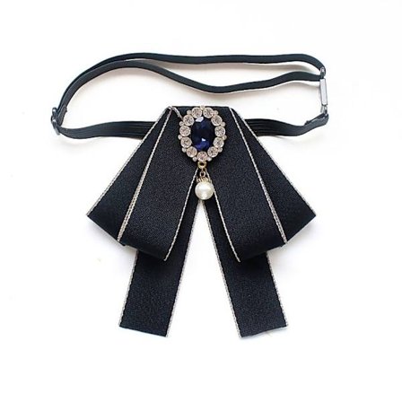 Krage Blomster sløyfe SVART