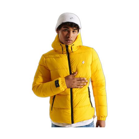 Superdry, Hooded Jacket Geel, Heren, Maat:M