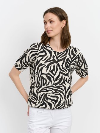 SIGNATURE - Kortærmet T-shirt - Sort Mix - Mønstret