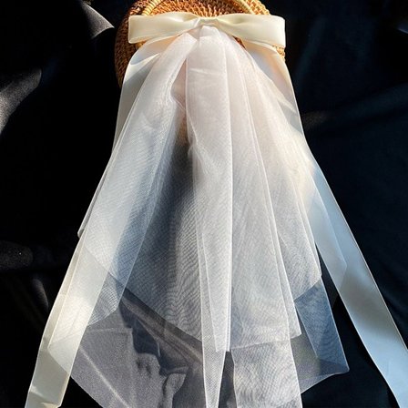 Brude Slør Brude Bue Tulle Slør med Sløjfe Bachelo Style3 KLB