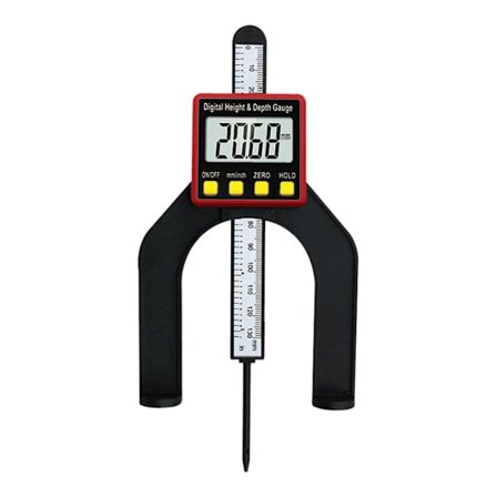 Digital Høyde Måler Dybdemåler Trebearbeiding Dybde Målelinjal med LCD-Skjerm for Snekker Trebearbeidingsverktøy