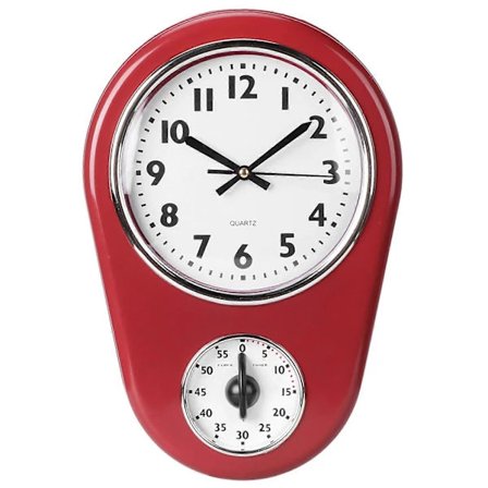 【PP】Vintage Veggklokke Stor Hengende Klokke Hjemmekjøkken Timer