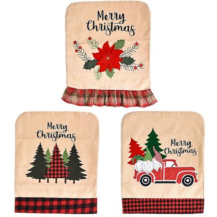 Cover Burlap Julblommastolsdekorationer