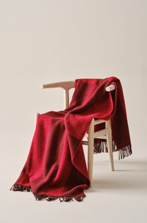 Jotex - Ullteppe Rød/brun - DANTE - Kjøp Pledd hos Jotex