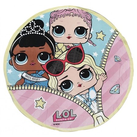 LOL Surprise formbadhandduk, strandhandduk 130 cm (Snabbtorkande)
