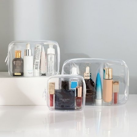 Vandtæt rejsetaske indvendig lomme med lynlås HVID