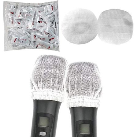 200 stk Engangs Mikrofon Dæksel Ikke-vævet Mic Dæksel