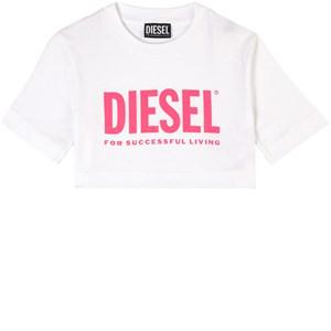 Kids - Diesel White Logo Crop T-Shirt 16 Years - Tops - 16 years - White