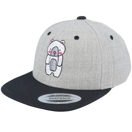 Kiddo Cap - Grey - snapback - Cap - Kids Cute Bear Black/Grey Snapback - Hatstore