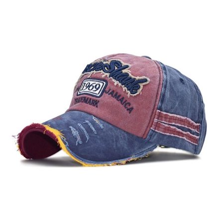 Broderi Baseball Caps Distressed Faded Cap WINE RED