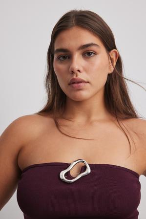 NA-KD Haut bandeau en maille fine - Haut tube - Violet - Medium