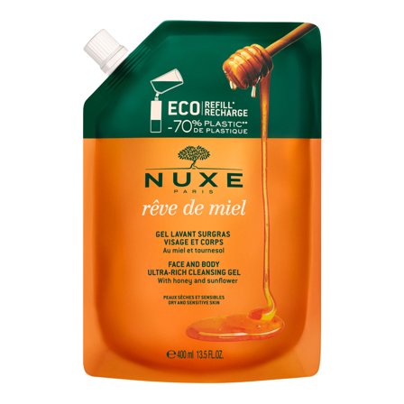 Nuxe Eco Ricarica Gel Detergente Viso E Corpo Al Miele 400ml - Bagno e Doccia