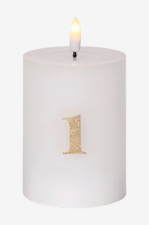 Star Trading - Liekki Advent 4-P - Valkoinen - Kynttilät - - Homeroom