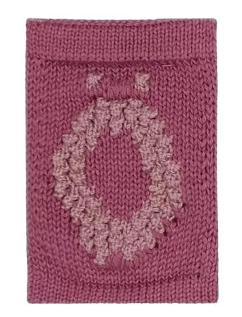 Knitted Letter Ö, Rose Smallstuff Pink