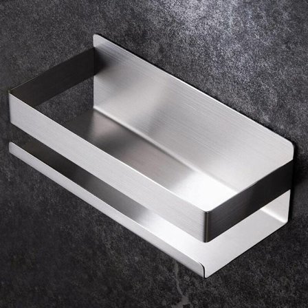 Borrfritt duschhylla i rostfritt stål, duschhylla för badkar, självhäftande duschhylla för badrum