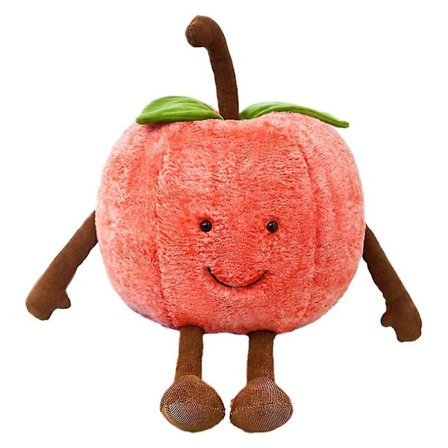 Cartoon Cherry Expression Plush Pillow Fruit Watermelon Doll Simulation Doll Batch(Cherry)