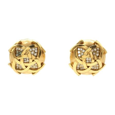Chanel Vintage Pre-owned Earrings gul, Dam Vintage Smycken, Dam, Storlek: ONE SIZE
