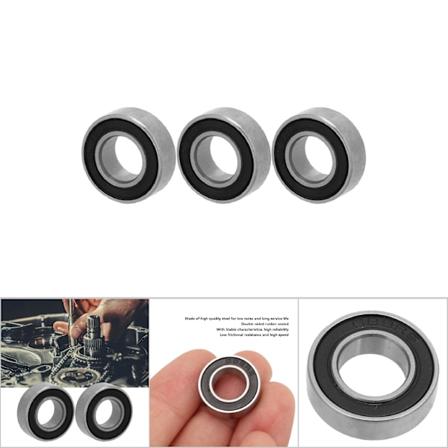 10 stk Dobbeltsidige Gummiforseglet Kulelager Høyhastighets Dypsporlager (689-2RS 9*17*5mm)