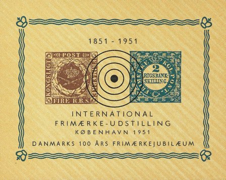 Danmark 1951 - Udstilling miniark - Postfrisk