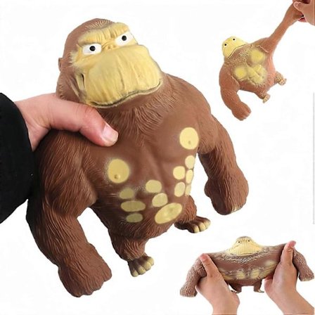 Strækbar Lim-Sandfyldt Gummi Gorilla, Latex Gorilla Blød Afslapningsdukke Legetøj, Squishy Abe Legetøj, Dyr Høj-Elastisk Strækbar, Afslapning