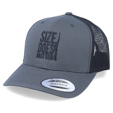 Hunter - Grijs trucker Cap - Size Does Matter Charcoal/Black Trucker @ Hatstore