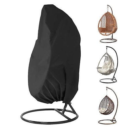 Cover, cover Vattentätt vindtät uteplats hängande cover Pod Cover Trädgårdsstolsöverdrag 230x200cm (svart)