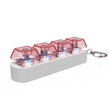 4-Tasters Mekanisk Keycap Fidget Legetøj – DIY Switch Tester Stress Relief Knap Pad