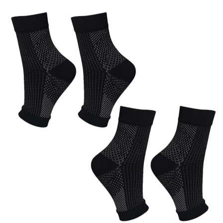 Kompressionssokker til ankler/hælstøtte, lindrer buesmærke