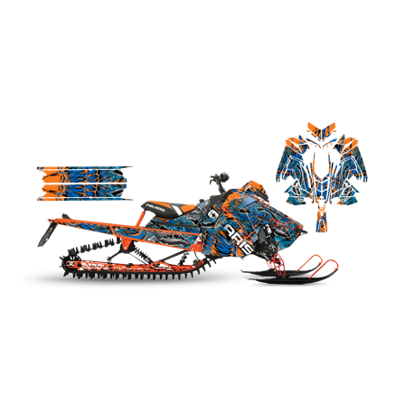 Dekalkit SweTown Electra Blå Orange - Polaris Axys 850 Pro RMK 155 2019-2021