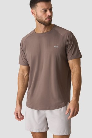 ICANIWILL - Stride Raglan T-shirt Warm Grey - Heren - sportkleding van ICIW