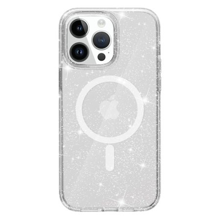 Glitter MagSafe Cover iPhone 14 Pro Max Transparent