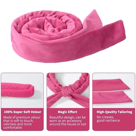 Värmefria curler lockar utan värme ROSE RED