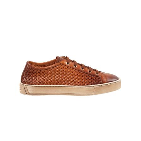 Santoni, Sneakers Bruin, Heren, Maat:40 EU,leer
