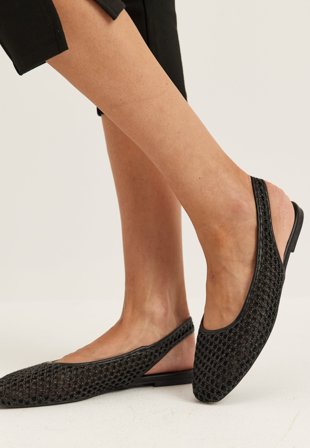 ONLY - Onlakira-7 Woven Slingback Ballerina - Black