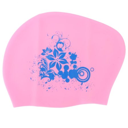 Silikonbadmössa långt hår Vattentät badmössa för dam och män dykning