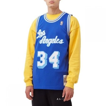 Basketbalfotbollströja - Mitchell & Ness - Shaquille O'Neal - Los Angeles Lakers - Herr - Fläktande