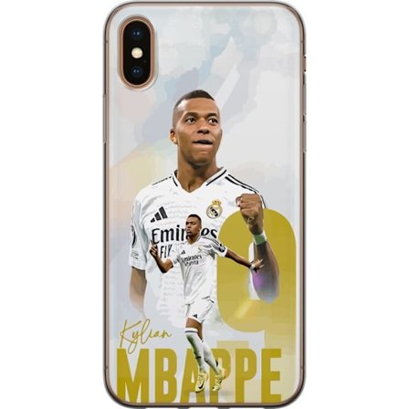 Kompatibelt Mobildeksel til Apple iPhone X Kylian Mbappé Real Madrid Frankrike Toppmålscorer i La Liga med eksplosiv hastighet og ekstrem målscoring e