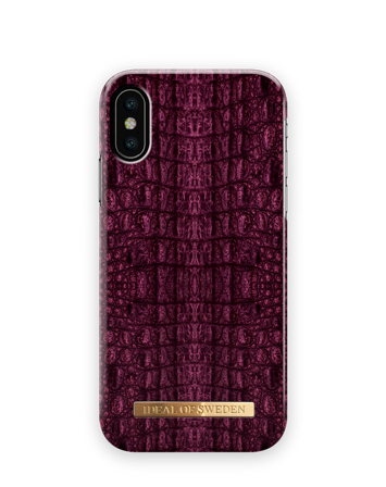 iPhone X/XS Hoesje, Burgundy Croco, iDeal of Sweden