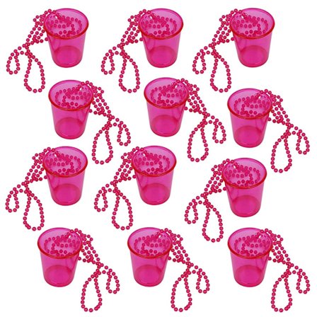 12 STK Shotglas Halskæde Shotglas Kop Fødselsdag Halskæde Brud Shotglas på Perlehalskæde til Halloween Jul