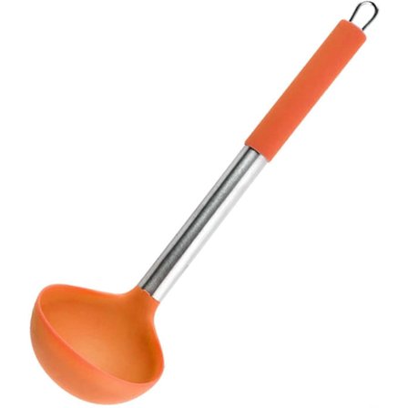 Silikon Øse, BPA-fri og varmebestandig opptil 250°C, Non-Stick Kjøkkenredskaper Bakeverktøy (Oransje)