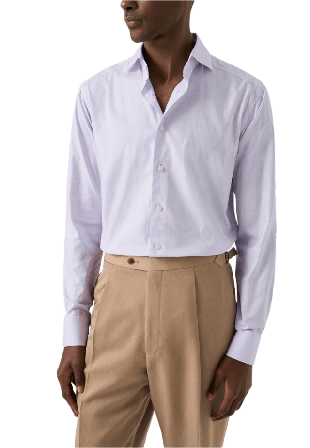 Eton Enfärgad Signature Oxford-skjorta Slim Fit Skjortor Herr Lila 39