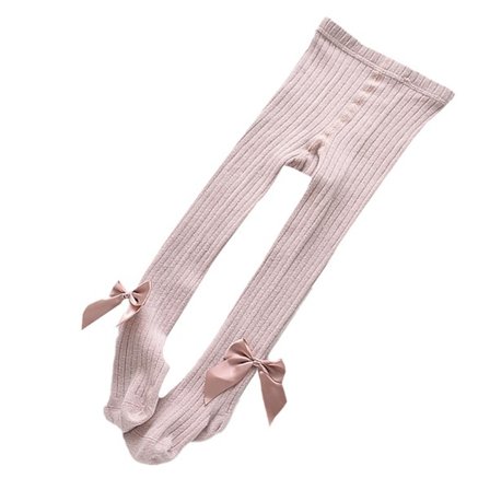 Pigebukser Leggings Varme Bløde Åndbare Sløjfe Dekoration Pink L Størrelse 105-115cm 41.3-45.3in Forår Efterår