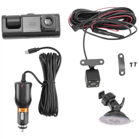 3-linse bil DVR-kamera 3-kanals dashcam HD 1080P og indvendig bagerste dashcam videooptager nattesyn