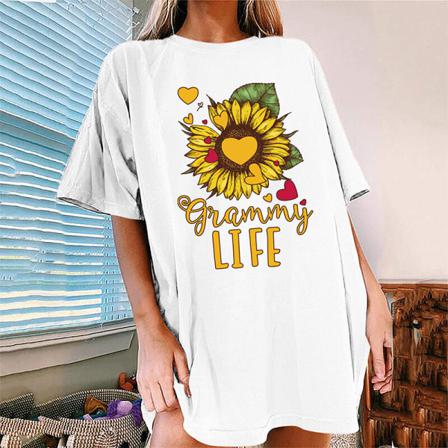 Kortärmad T-shirt För Kvinnor, Boho T-shirt