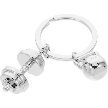 Sød Dumbbell Design Nøglering Fitness Nøgleringsvedhæng til Bil Taske Rygsæk