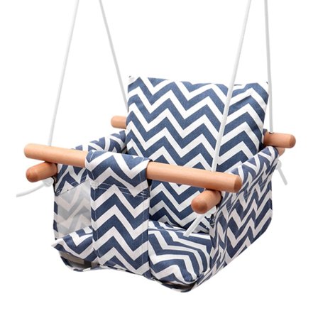 Babysvingsete - Tre Infant Swing Utendørs, Sikker Canvas Baby Hengende Svingsete Verandasvinger Stol for Tre og Bakgård for Småbarn