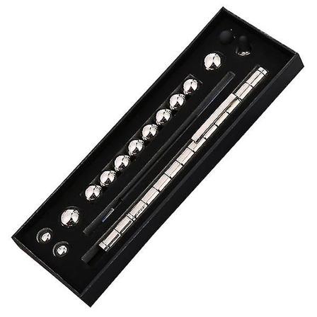 Magnetisk Penna Creative Fun Ball Anti-tryckfokus Pryl Silver