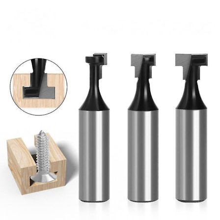 3 kpl Puutyö T-urajyrsimet Avaimenreikä Kuusiokoloinen Pultti 12,7 mm.