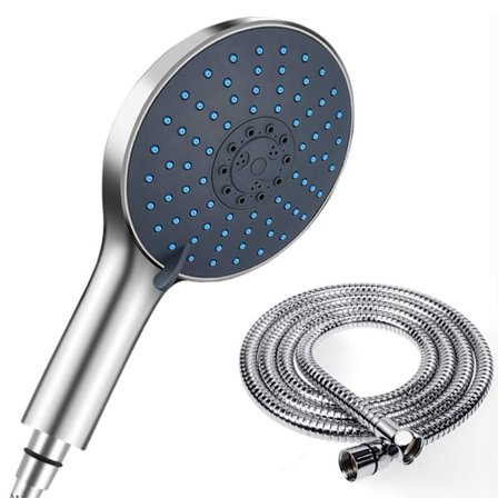 Høytrykks Dusjhode, 7-modus Håndholdt Dusjhode, Anti-Tettingsdyser, Høytrykks Dusjhode med Vegg-/Takfester